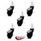 Service Caster 3 Inch Black Hooded Neoprene Rubber 12mm Threaded Stem Casters SCC, 5PK SCC-TS03S310-NPRB-BK-M1215-5 - alternate 2